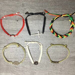 Set of Six Mix-and-Match Macrame Bracelets